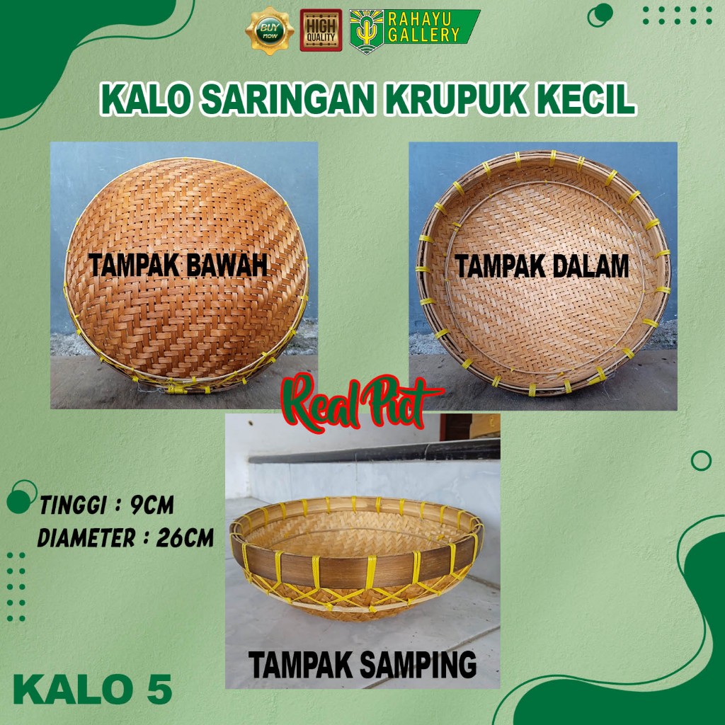 KALO BAMBU , SARINGAN PENIRIS KERUPUK , KALO BAMBU TRADISIONAL, KALO5