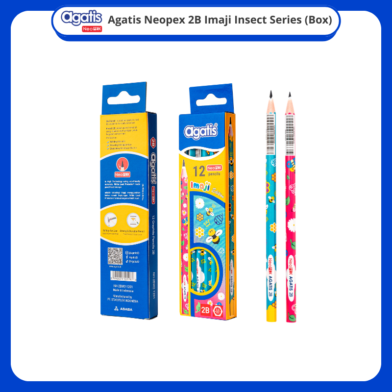 

PACK PENSIL AGATIS NEOPEX HEXAGONAL GRAPHITE PENCIL 2B IMAJI MOTIF INSECT SEA