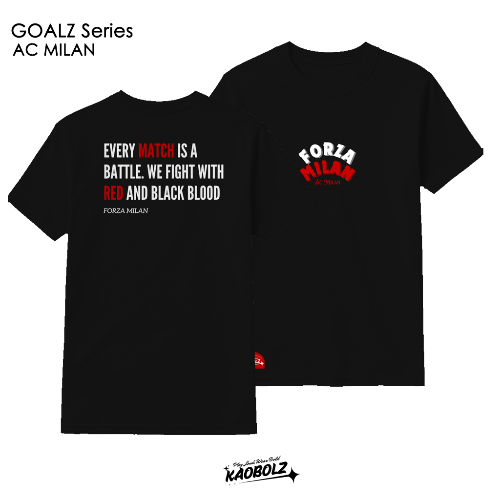 Kaos Bola - AC MILAN FORZA MILAN | Kaos Ac Milan | KaobolZ | Baju Bola Bukan Jersey