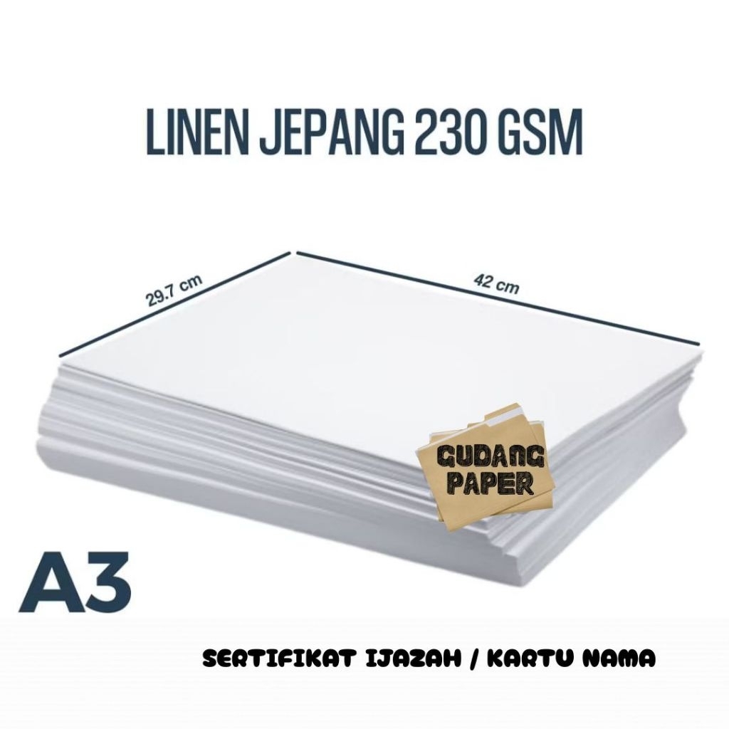 

Kertas Sertifikat Linen A3 isi 50 Lembar / Kertas Sertifikat A3 Linen