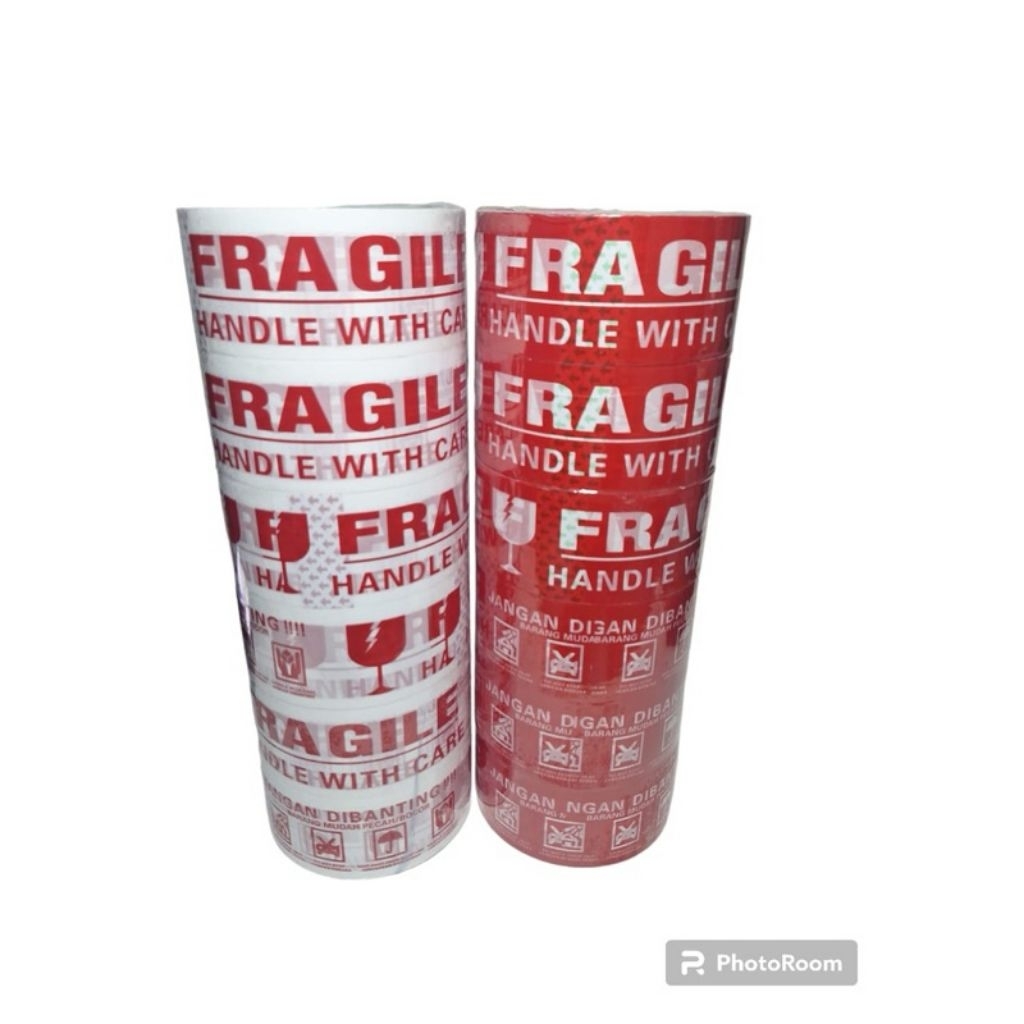 

LAKBAN FRAGILE MERAH / FRAGILE PUTIH / FRAGILE UNBOXING (6PCS) 100YARD & 72YARD