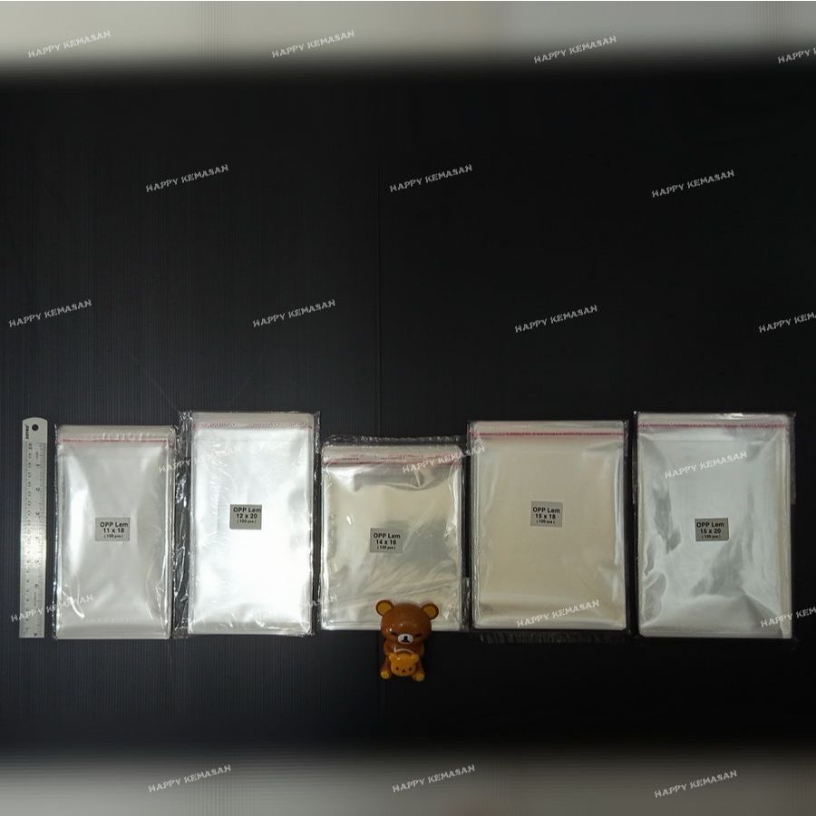 

Kemasan Plastik OPP Lem, isi 100 pcs