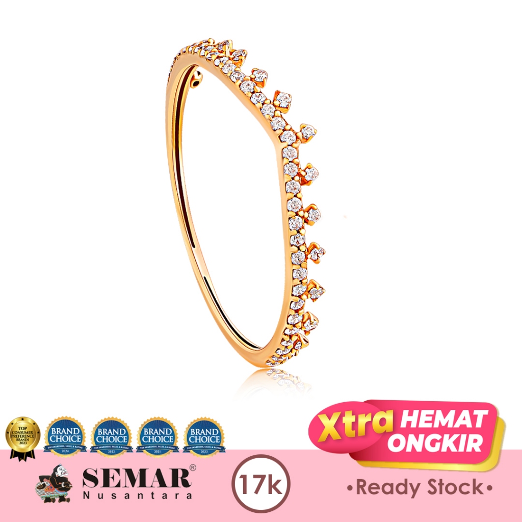 Cincin Emas Cheryl Rose Gold 17K Semar Nusantara