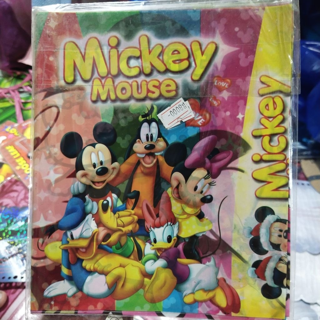 

OBRAL Sampul Buku Tulis Plastik Mickey Mouse dan Masha Bear Kwarto