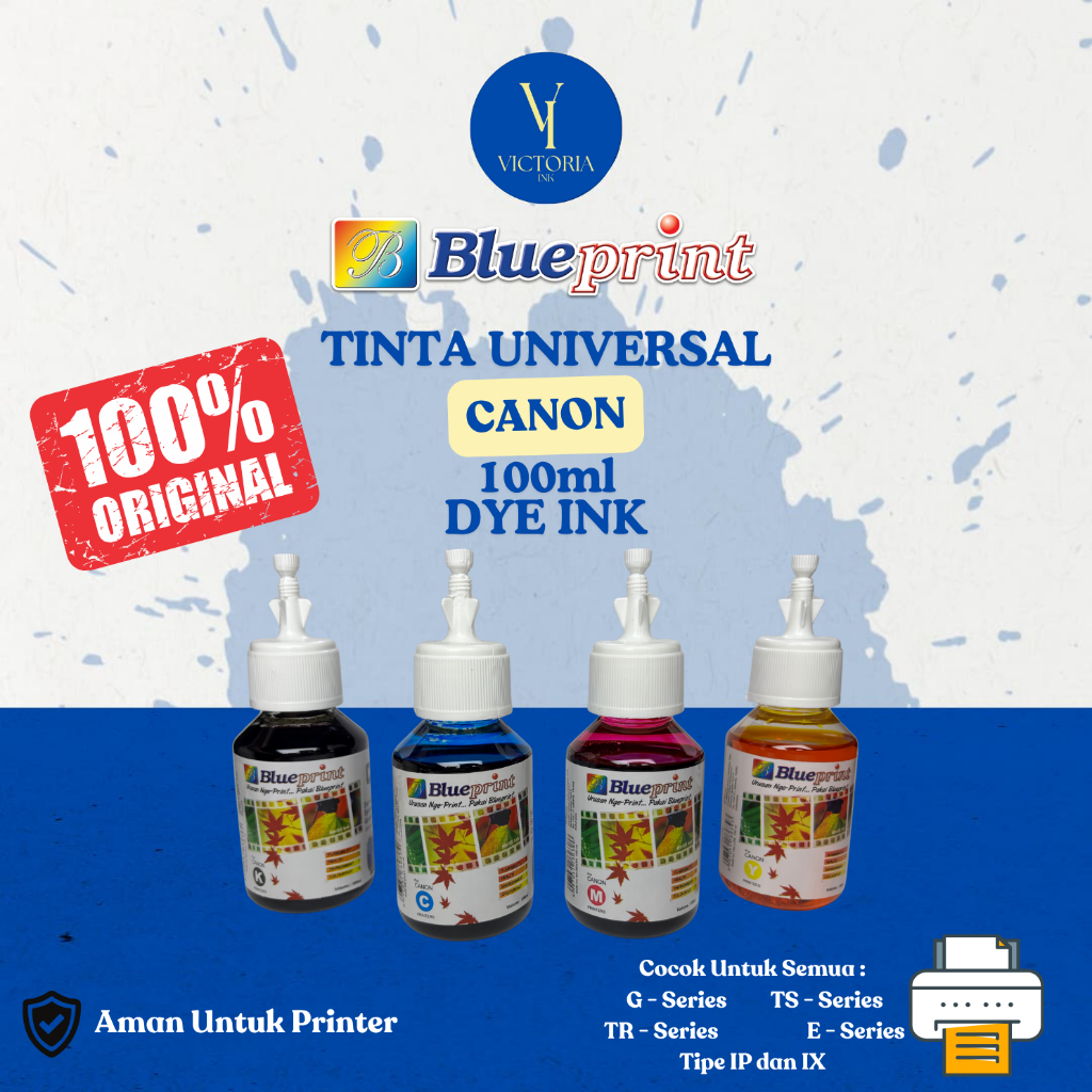 1 SET Tinta BLUEPRINT 100ml BLUEPRINT CANON 100ml Tinta REFILL CANON Blueprint Original