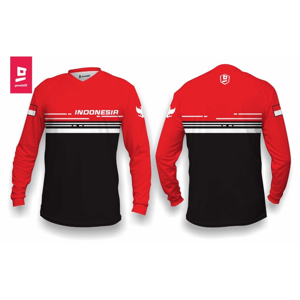 JERSEY SEPEDA KEMERDEKAAN INDONESIA HUT RI KE-80 - JERSEY SEPEDA DOWNHILL / MTB GENETHICS - JERSEY I