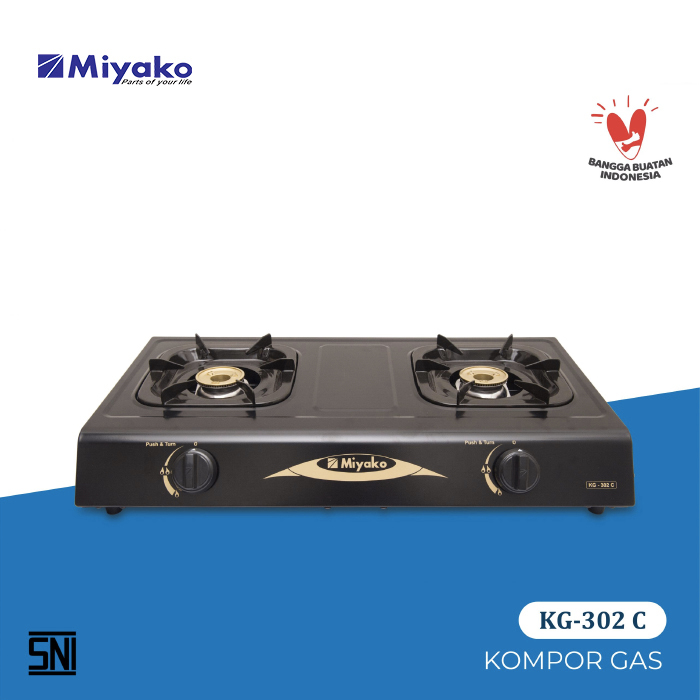 Miyako Kompor Gas - KG302C - Miyako Kompor gas KG-302C 2 tungku