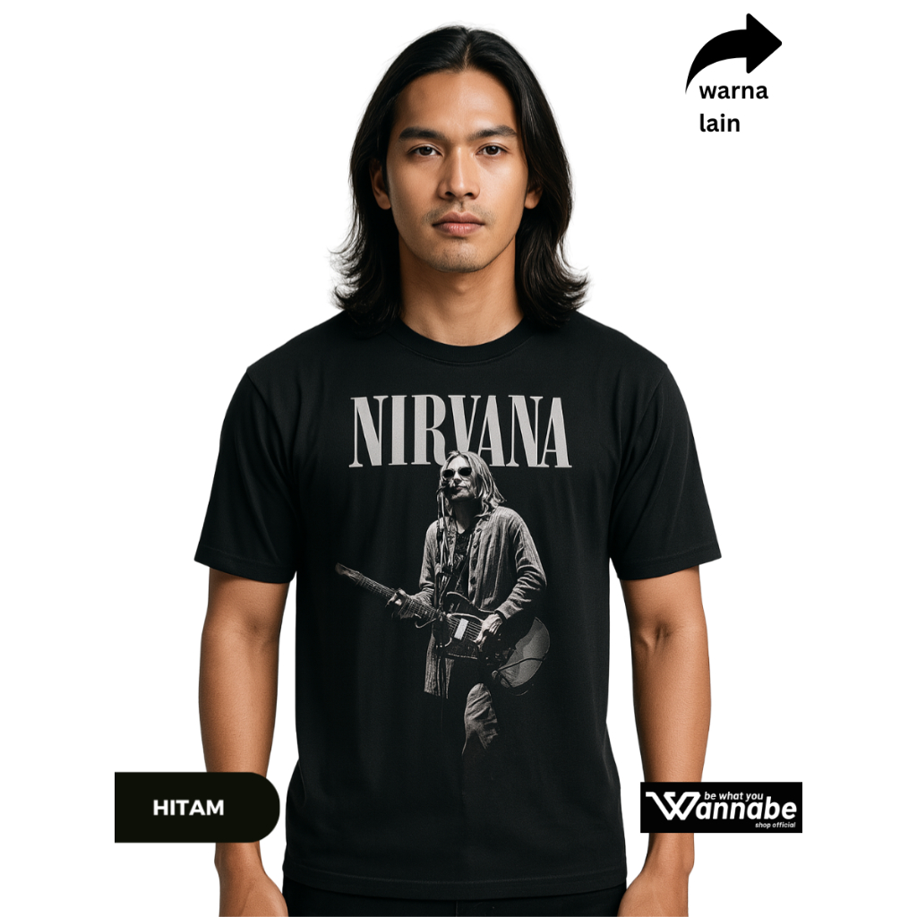 Kaos Band NIRVANA Dewasa S–7XL Jumbo & Anak Usia 2–13 Tahun | Katun Combed Premium 4 Warna