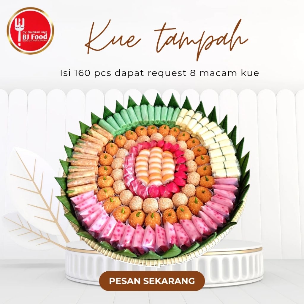 

Kue tampah / Kue tampah tradisional / Cake birthday / isi 160 pcs / Bj food