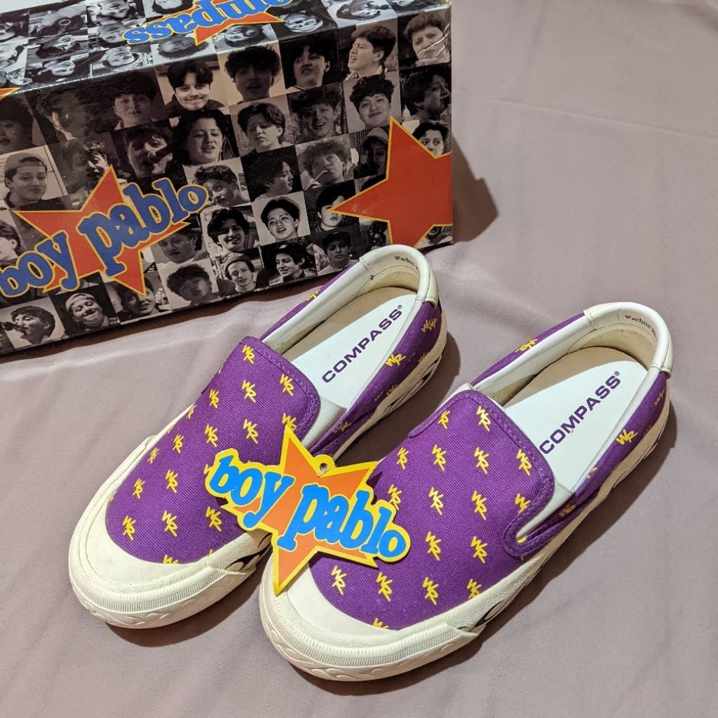 Compass BOY PABLO Slip on Purple size 37 NEW ORIGINAL