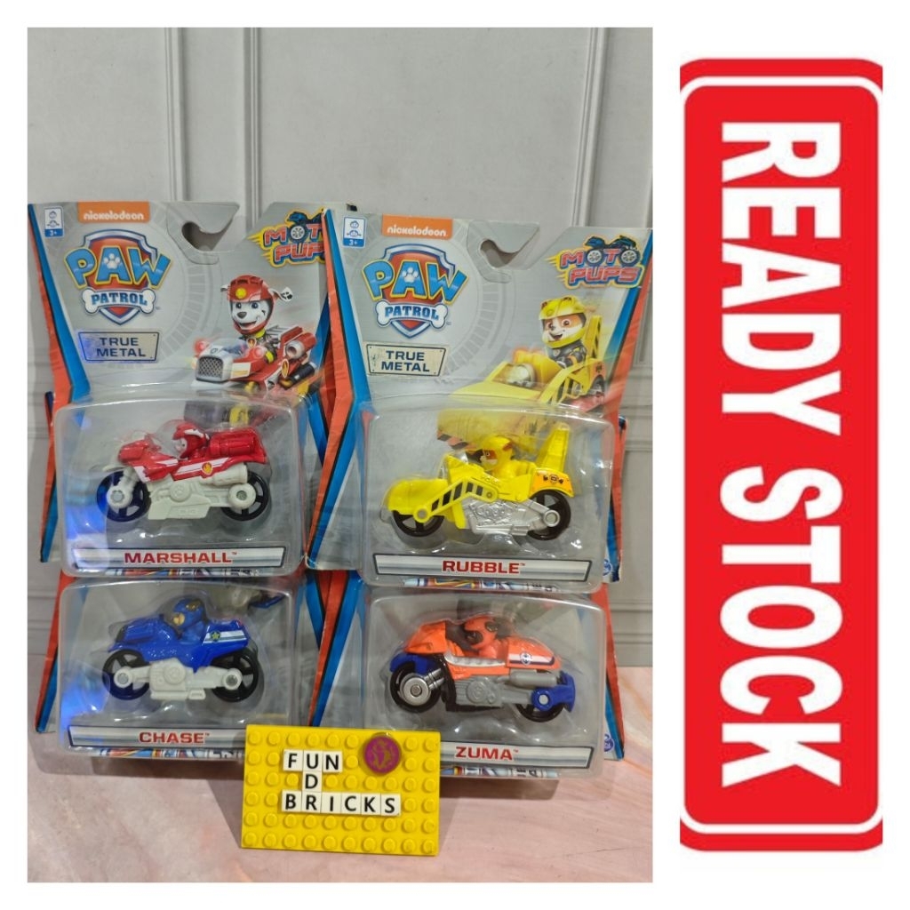 Paw Patrol True metal Motopups Moto Pups diecast