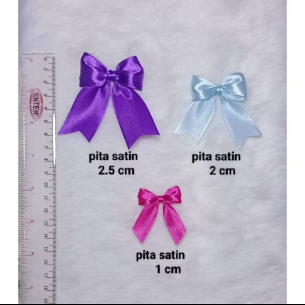 

Pita satin souvenir siap pakai, pita ulang tahun, pita parsel hampers 2cm