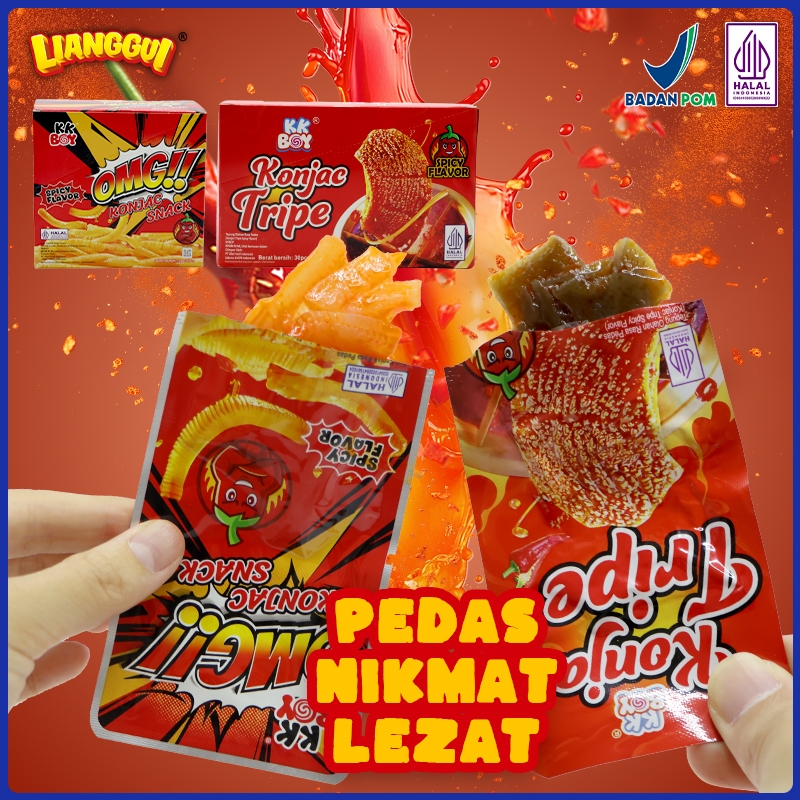 

【30pcs】Lianggui Cemilan Pedas Viral HALAL - Snack Rumput Laut untuk Ngemil Kantor