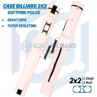 Tas Billiard 2x2 - Soft Pink Polos Resleting
