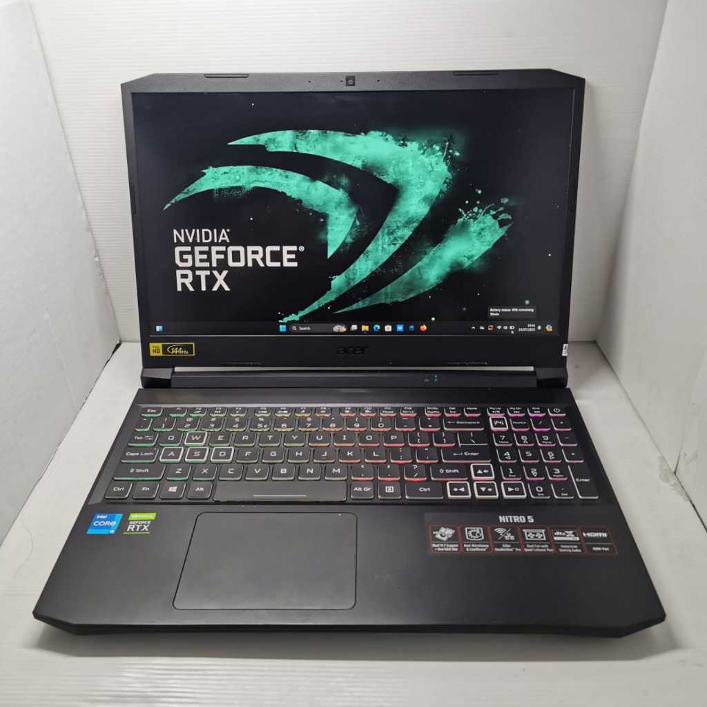 LAPTOP GAMING SPEK MENTOK RTX 3050TI ACER NITRO 5 AN515-57 32/512 I5 GEN 11 144HZ MULUS