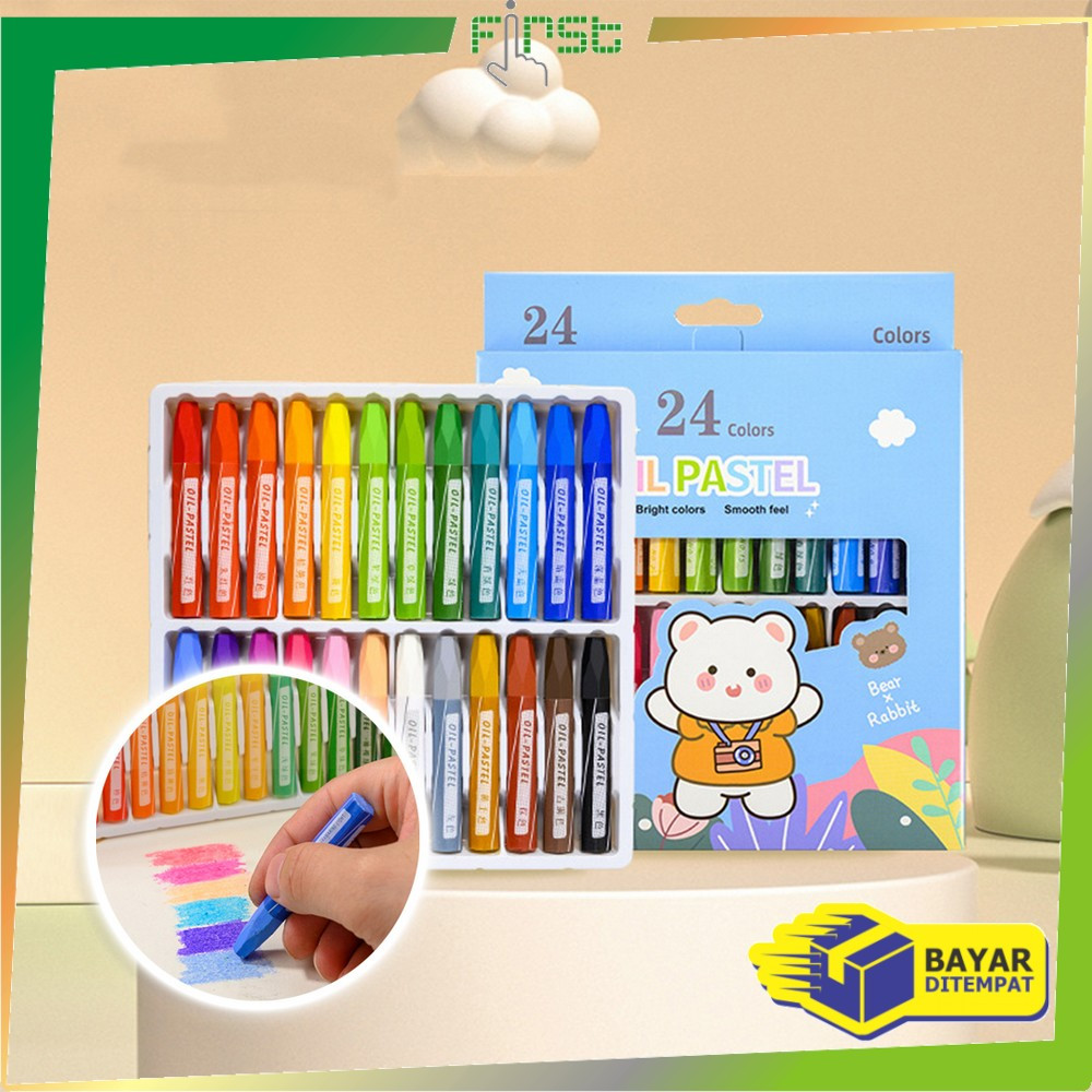 

EC FH-A99 Crayon Oil Pastel Isi 24 Warna Motif Kartun Perlengkapan Mewarnai Anak / Set Krayon Pigmentasi Tinggi Aman Untuk Anak