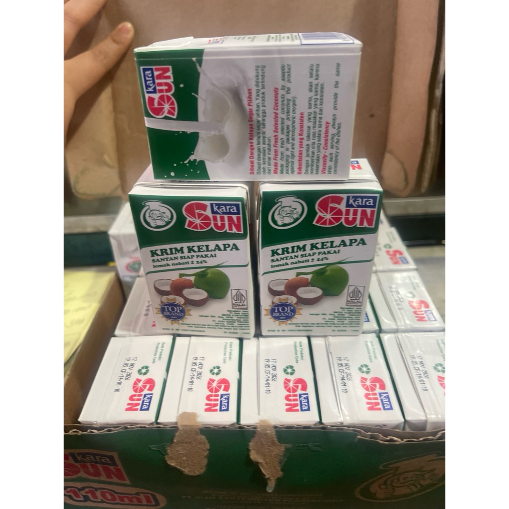 

Sun Kara Santan Kelapa 110ml – 1 Karton Isi 24pcs, Cocok untuk Masakan Harian