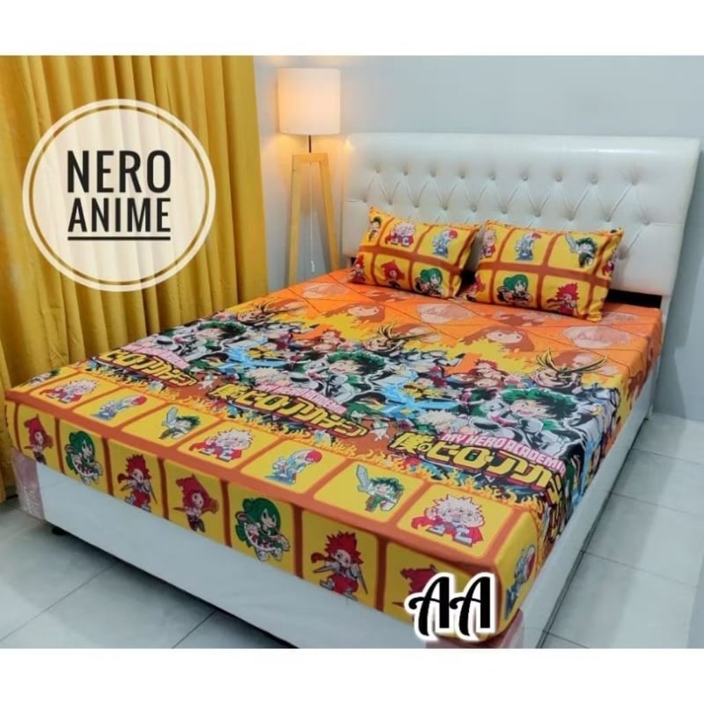 SPREI KARET KATUN PREMIUM 90/100/120/140/160/180/200 motif Boku anime Jepang Japan manga