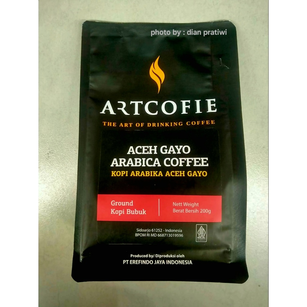 

ARTCOFIE KOPI ACEH GAYO ARABICA POUCH GROUND/BUBUK 200 GR