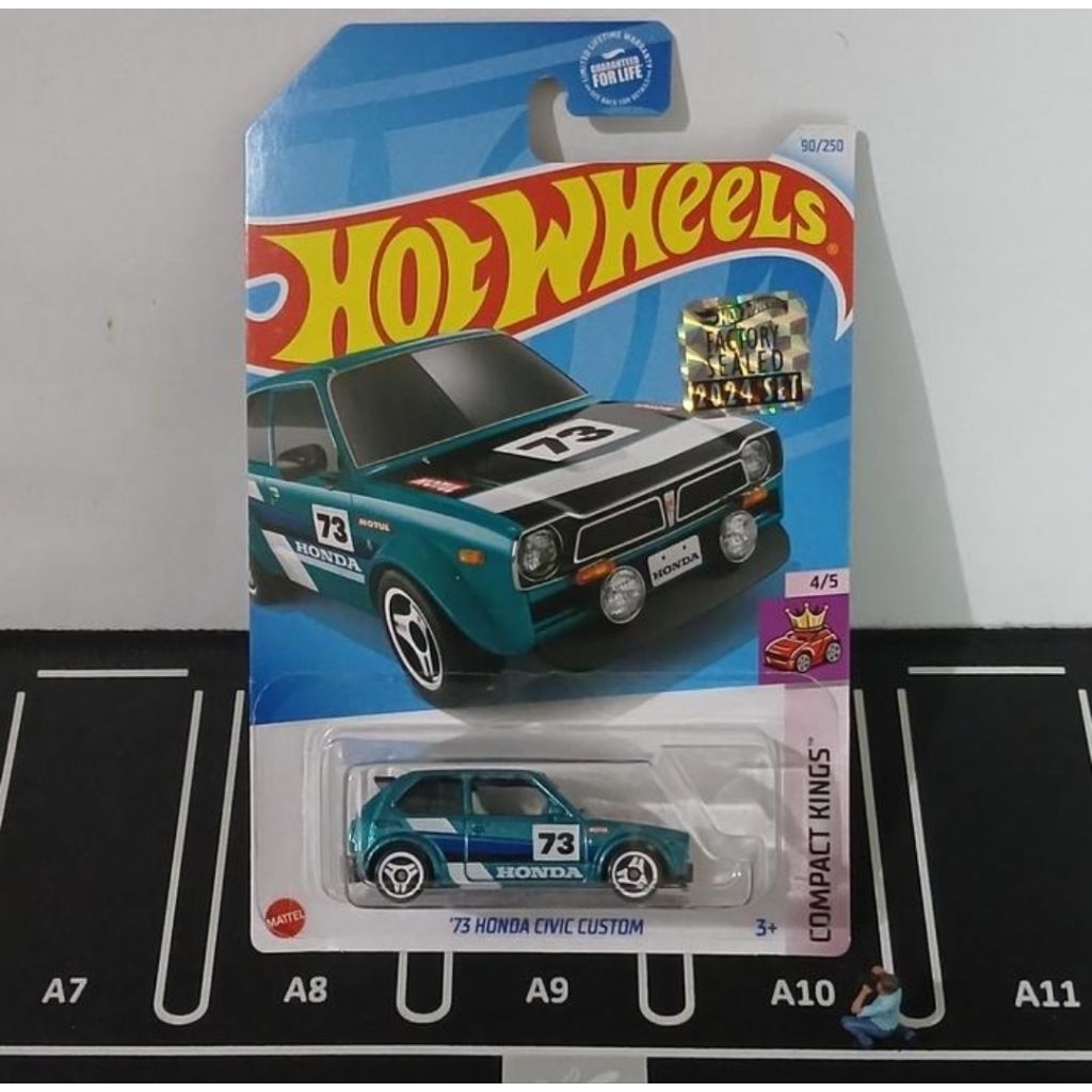 Hot wheels 73 honda civic custom hijau factory sealed