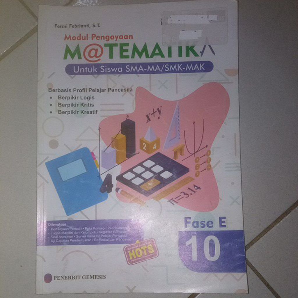 [PRELOVED] BUKU MODUL PENGAYAAN PENERBIT GEMESIS MATEMATIKA FASE E KELAS 10 SMA/SMK/MAN