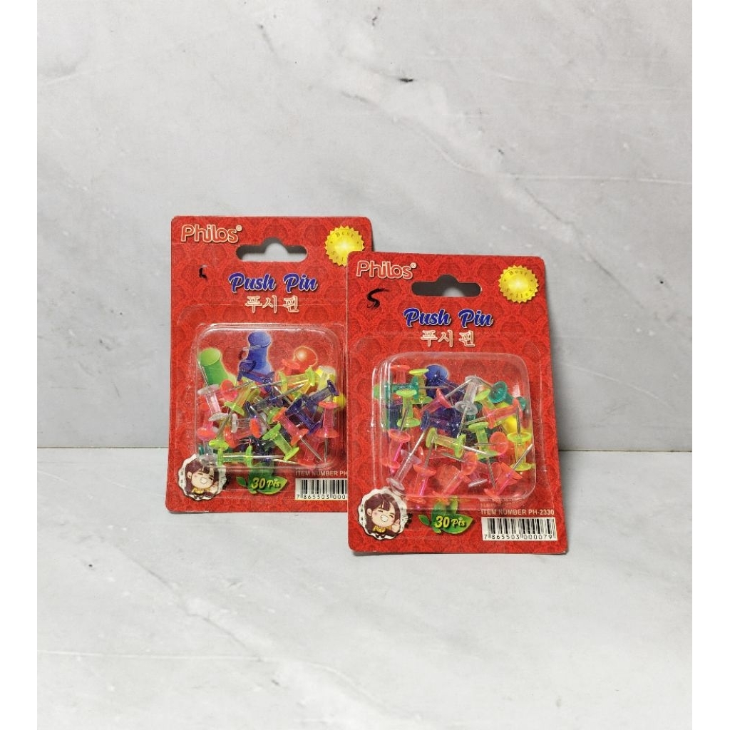 

PUSH PIN PHILOS / PAKU MADING WARNA WARNI / PIN MADING - PHILOS
