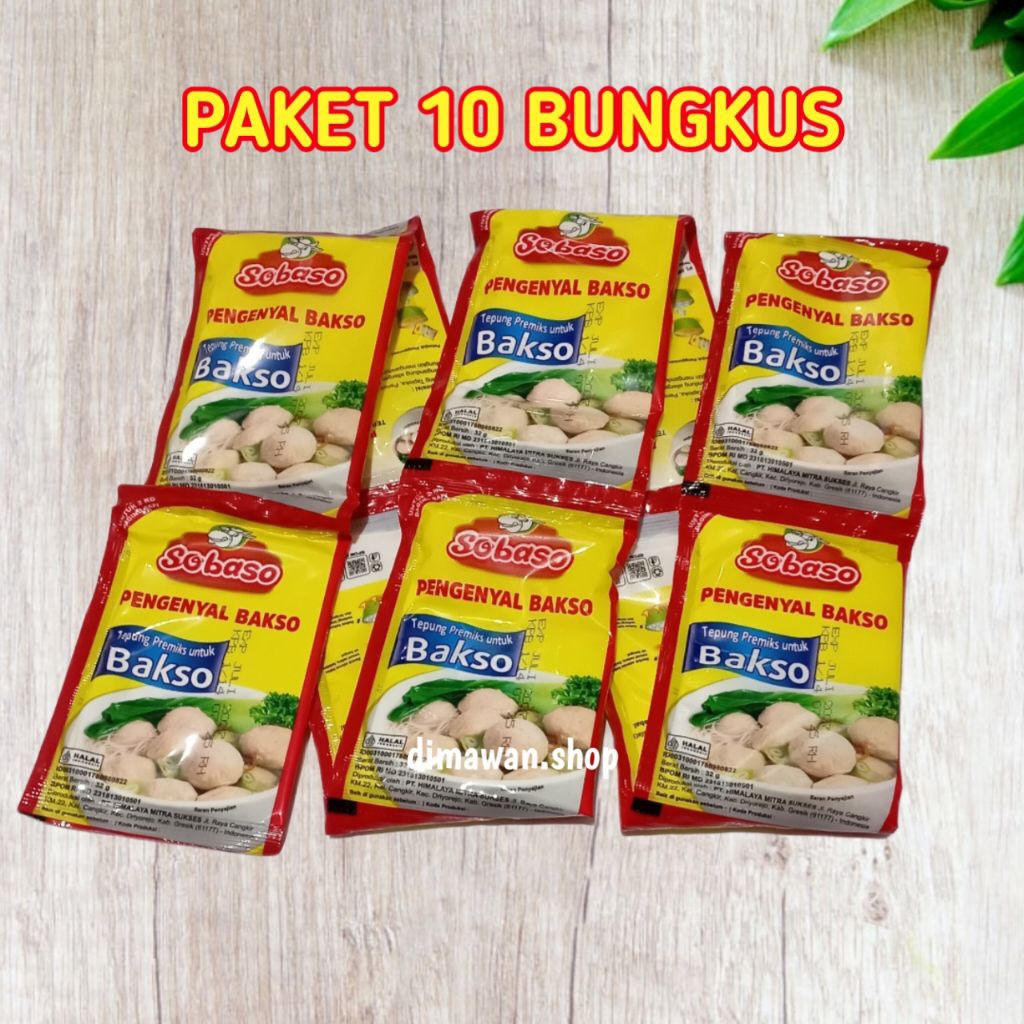 

SOBASO tepung pengenyal bakso 32 gram ( 10pcs )