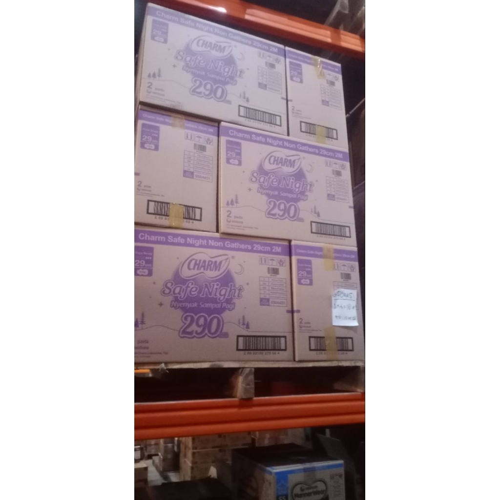 charm safe night 290cm wing 2p renceng isi 240pcs