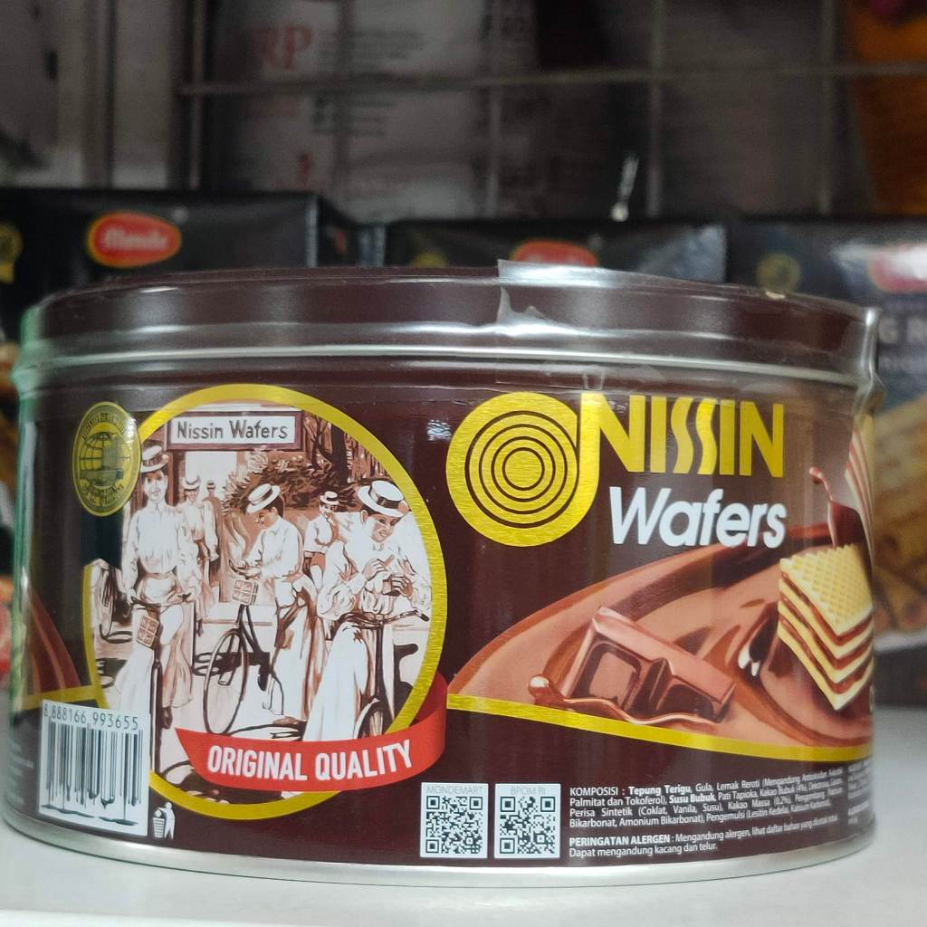 

NISSIN Wafers Chocolate kemasan kaleng 180/200gr