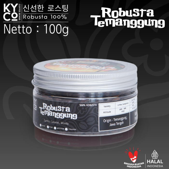 

Biji Kopi Robusta Temanggung 100 gram - Espresso Beans Grade 1 | Roast Beans | Mokapot | Medium Dark Roast | Kopi Susu | Blend Kopi | Kiyowo Coffee Roastery