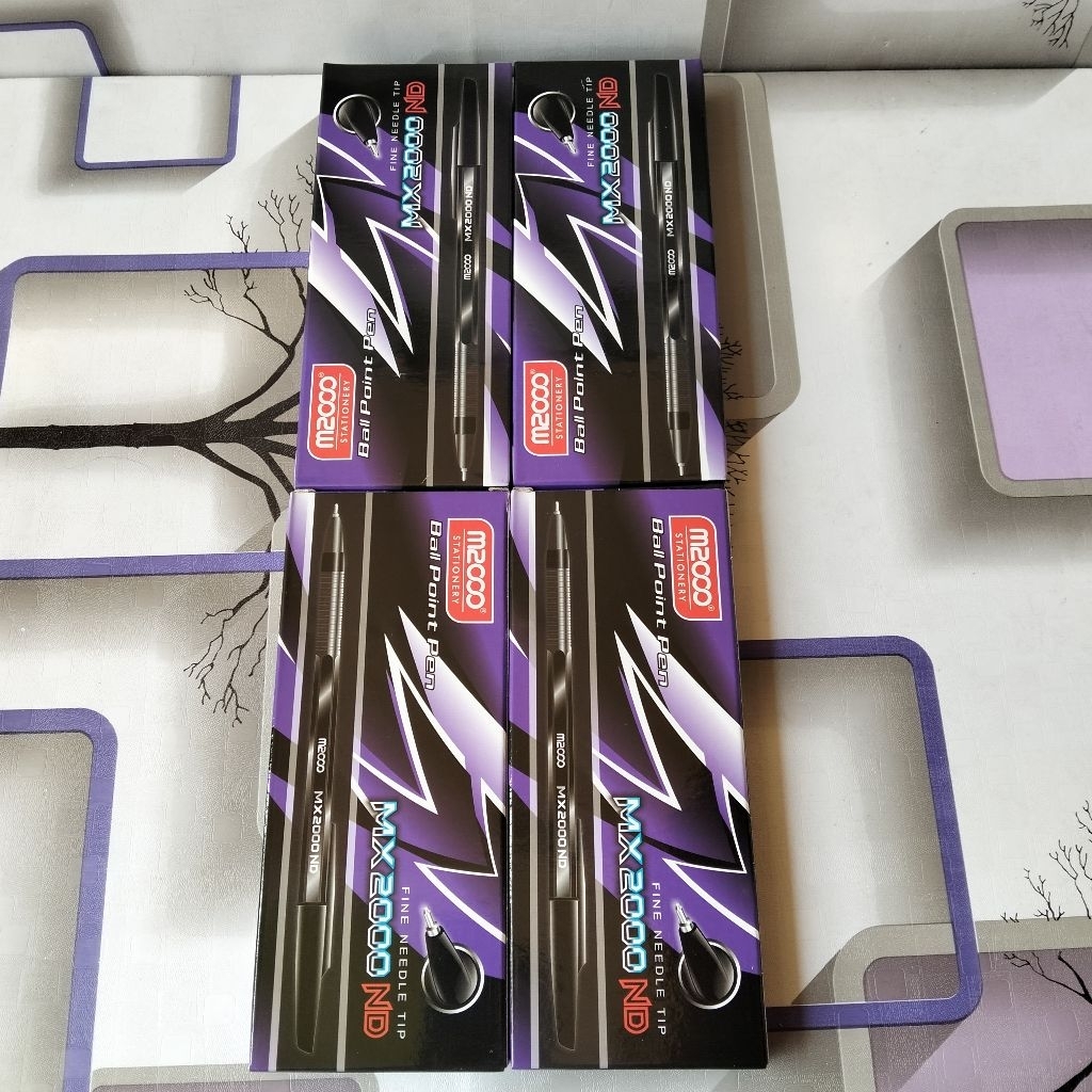 

Pena M2000, MX2000 Pulpen 0.9mm, Warna Tinta Hitam, 1 Box Isi 12 Pcs