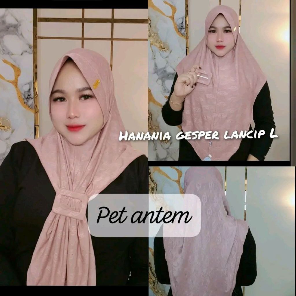 Hanania instan gesper hijab jersey katbol