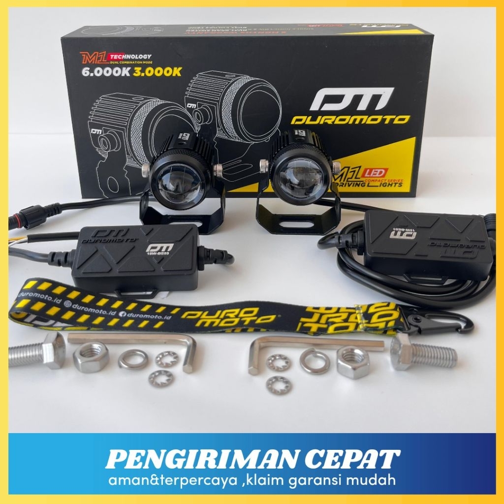 DUROMOTO M1 Lampu Led Proyektor super terang