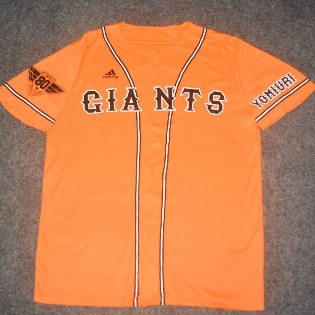 Adidas 80th Anniversary Yomiury Giants Baseball Jersey Orange