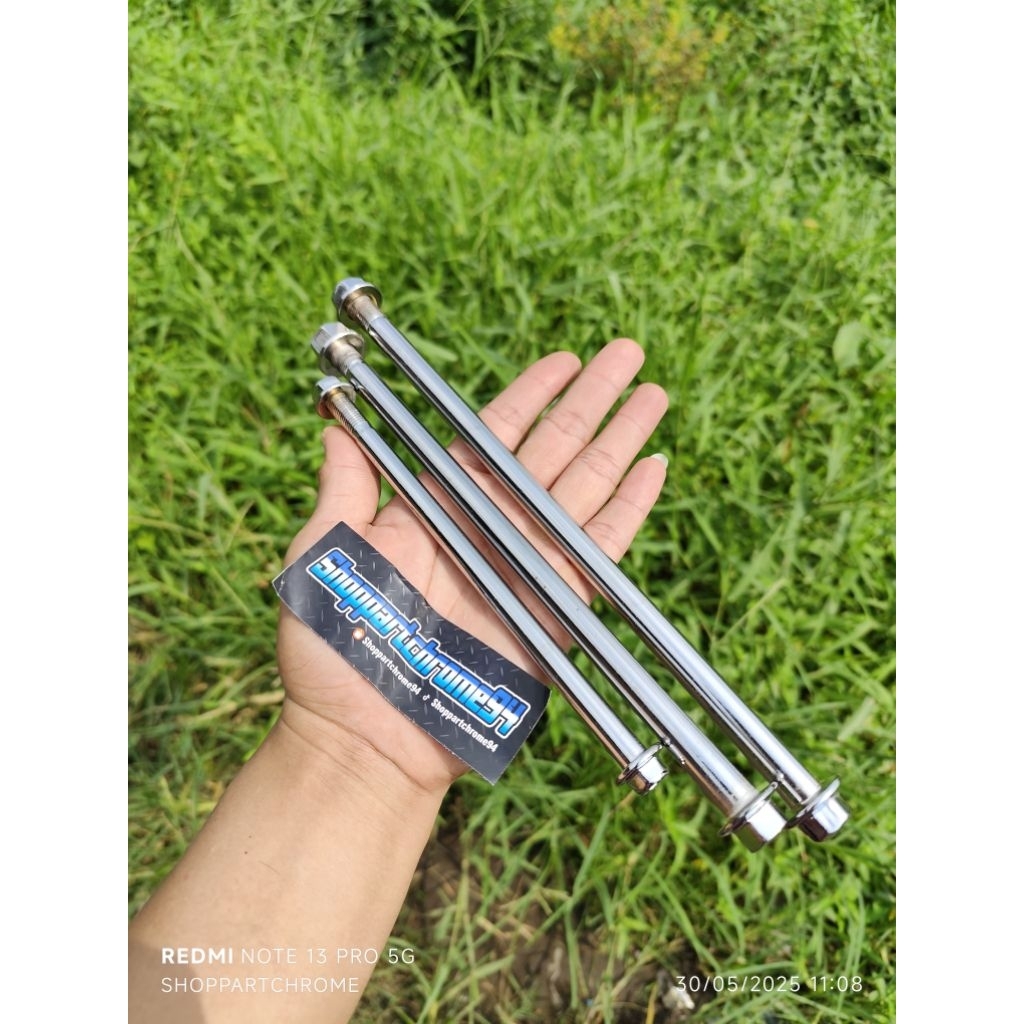 As Roda depan belakang dan As arem YAMAHA VEGA R/VEGA R NEW CROM CELUP DETAIL