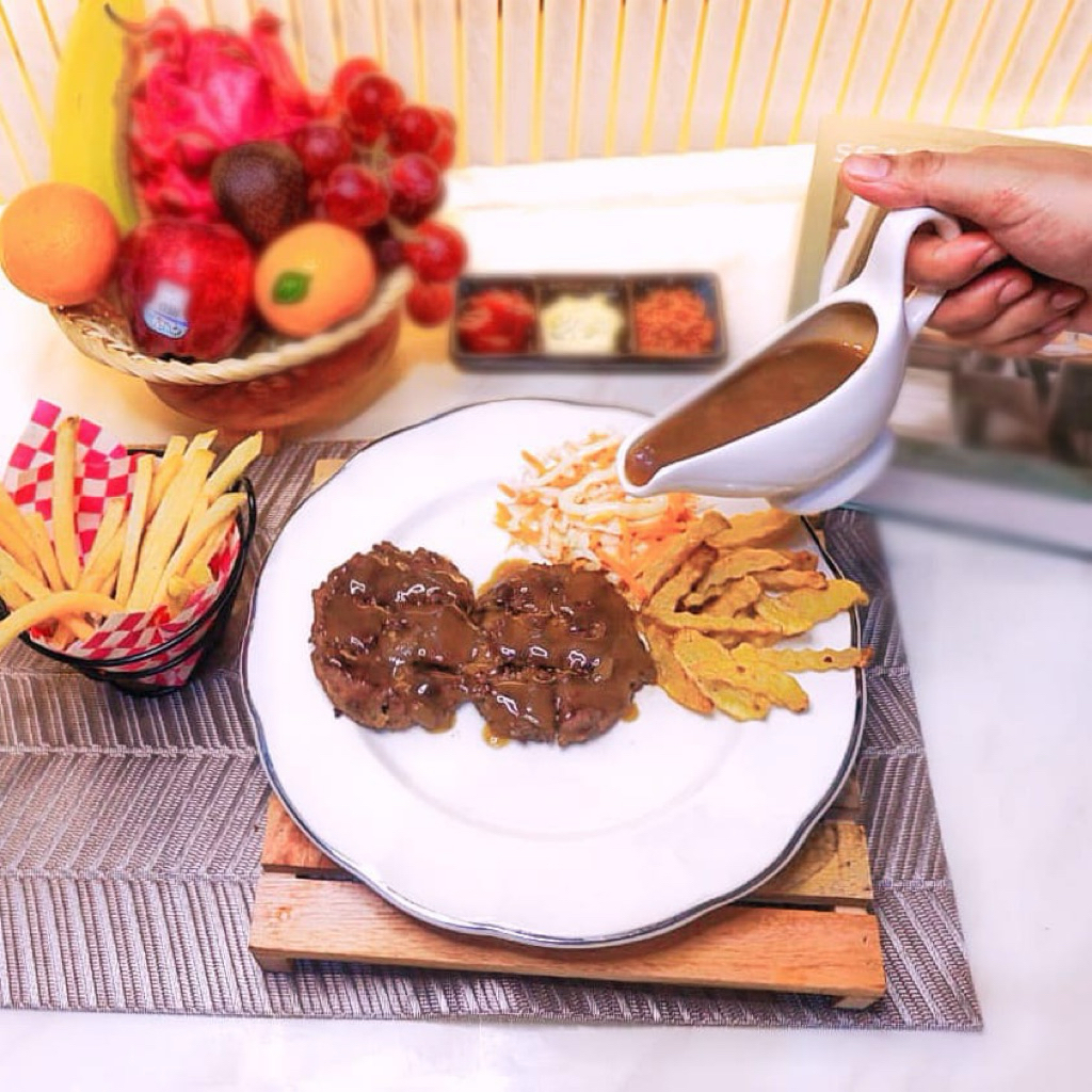 Beef Patties Steak Mushroom