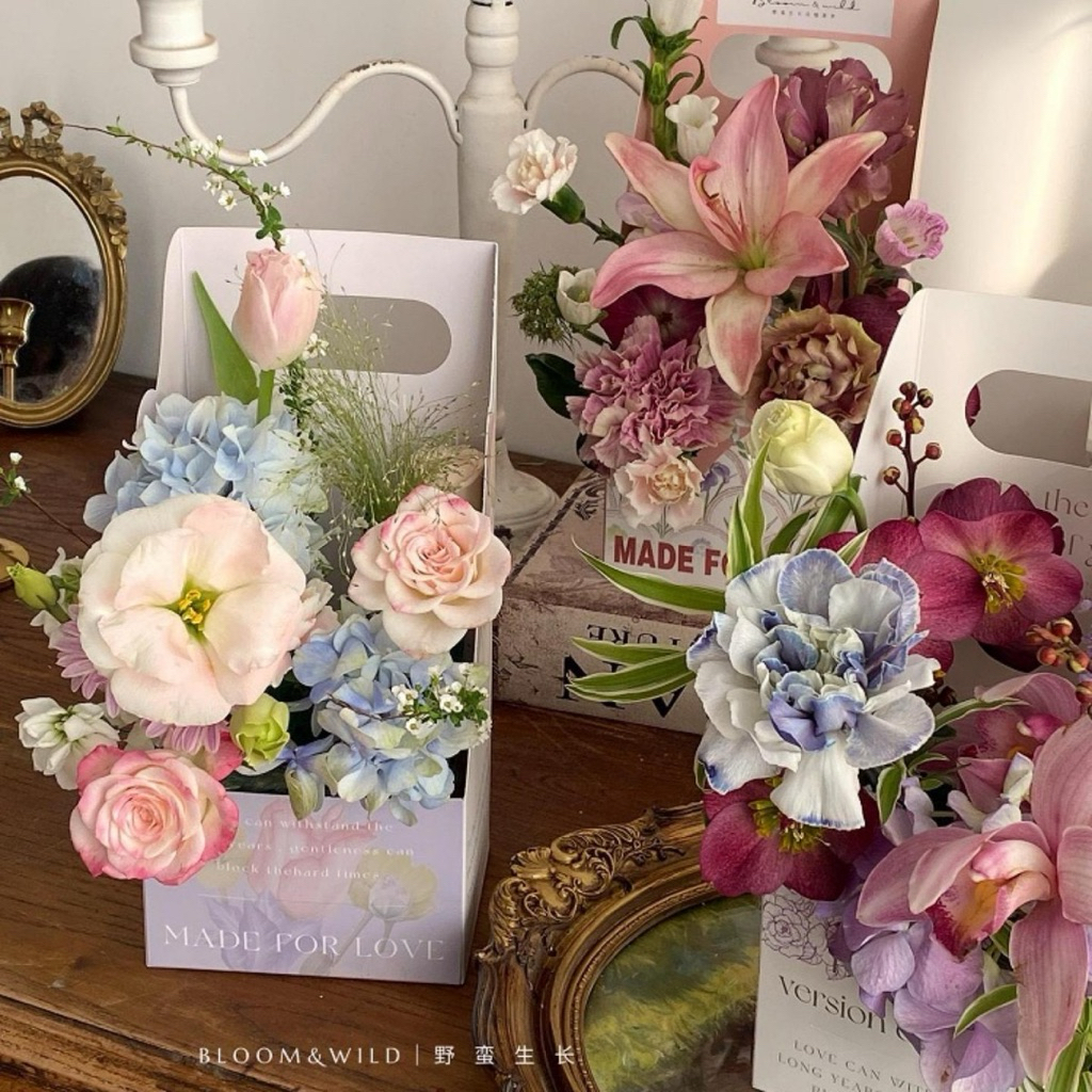 

[BOX ONLY] Be The Best Version Of Your Self Flower Box | Box Bunga Korea | Handy Bag Flower | Hiasan Dekorasi