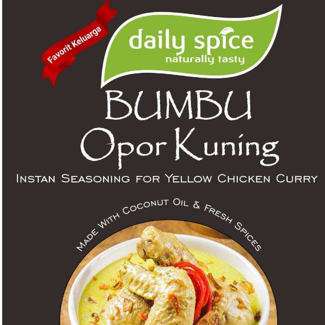 

Bumbu Opor Daily Spice, Tanpa pengawet dan MSG, Dibuat dengan minyak kelapa dan garam laut. 60g