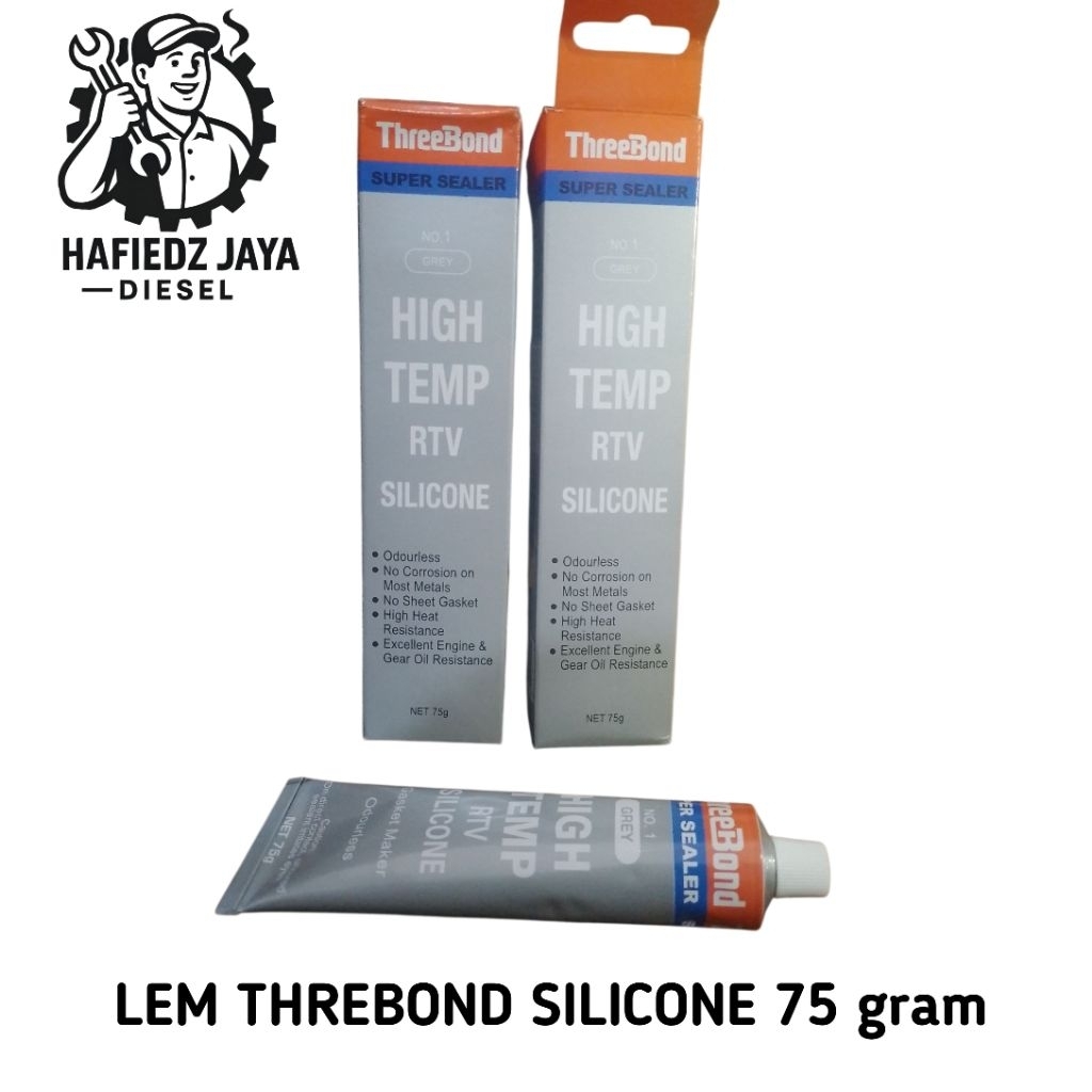 Lem Silicon Tahan Panas Lem Threabond Silicone Super Sealer Abu 75gr