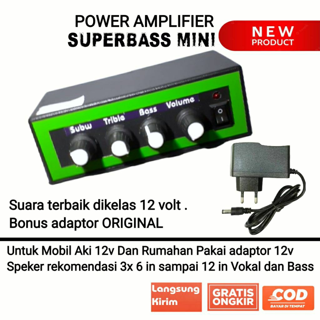 AMPLIFIER  MINI 12 VOLT RUMAH DAN MOBIL