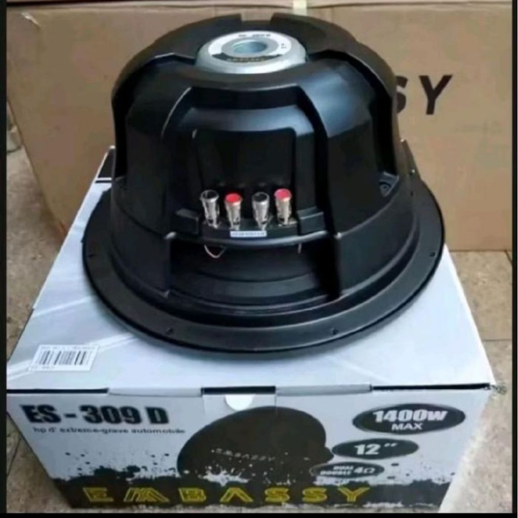 Speaker Subwoofer Embassy 12 Inch ES309D Subwoofer Badak ES-309D Original