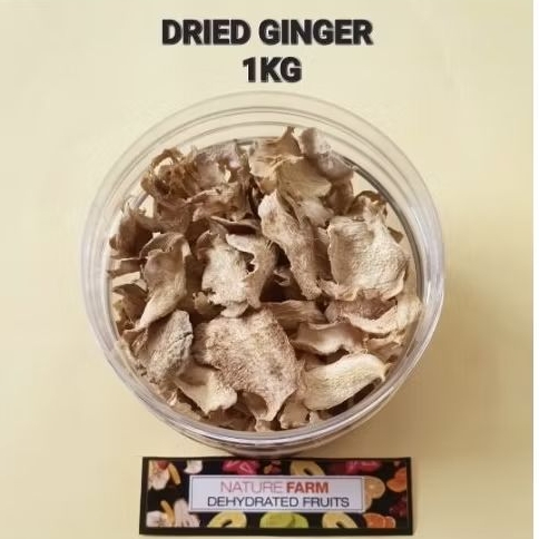 

Nature Farm Premium Jahe Gajah iris kering - Dried Ginger slices 250gr 500gr 1kg wedang - infused water - jamu - tisane