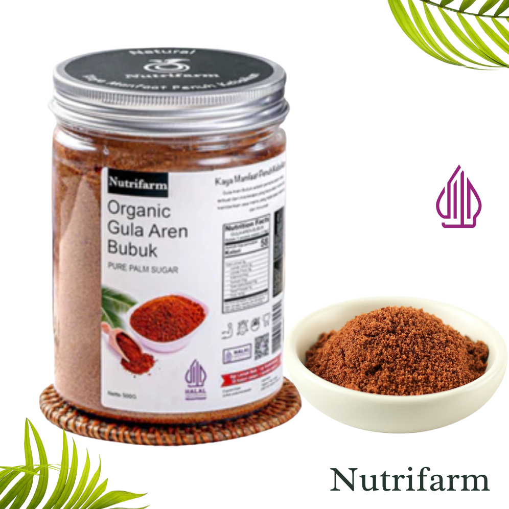 

Gula Aren Bubuk Nutrifarm Organic 500g Tanpa Pengawet Pemanis alami Original