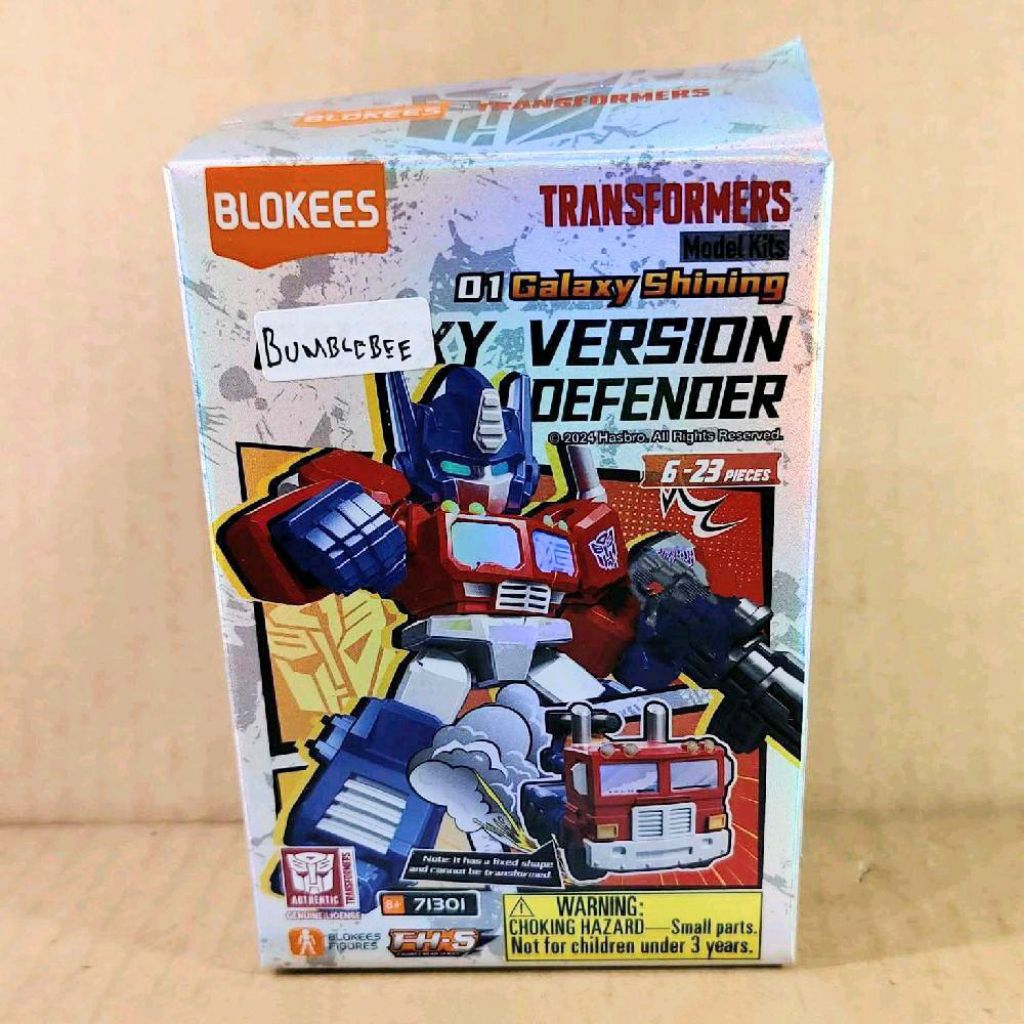 Blokees Transformers Model Kits 01 Galaxy Shining Version Defender Brilliant Bumblebee SG Sideswipe 