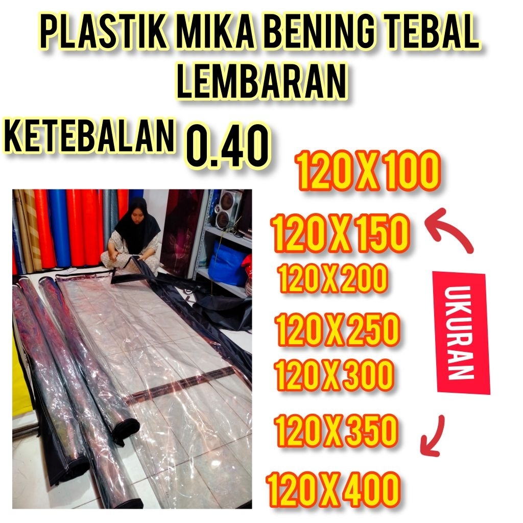 PLASTIK MIKA BENING TEBAL 0.40