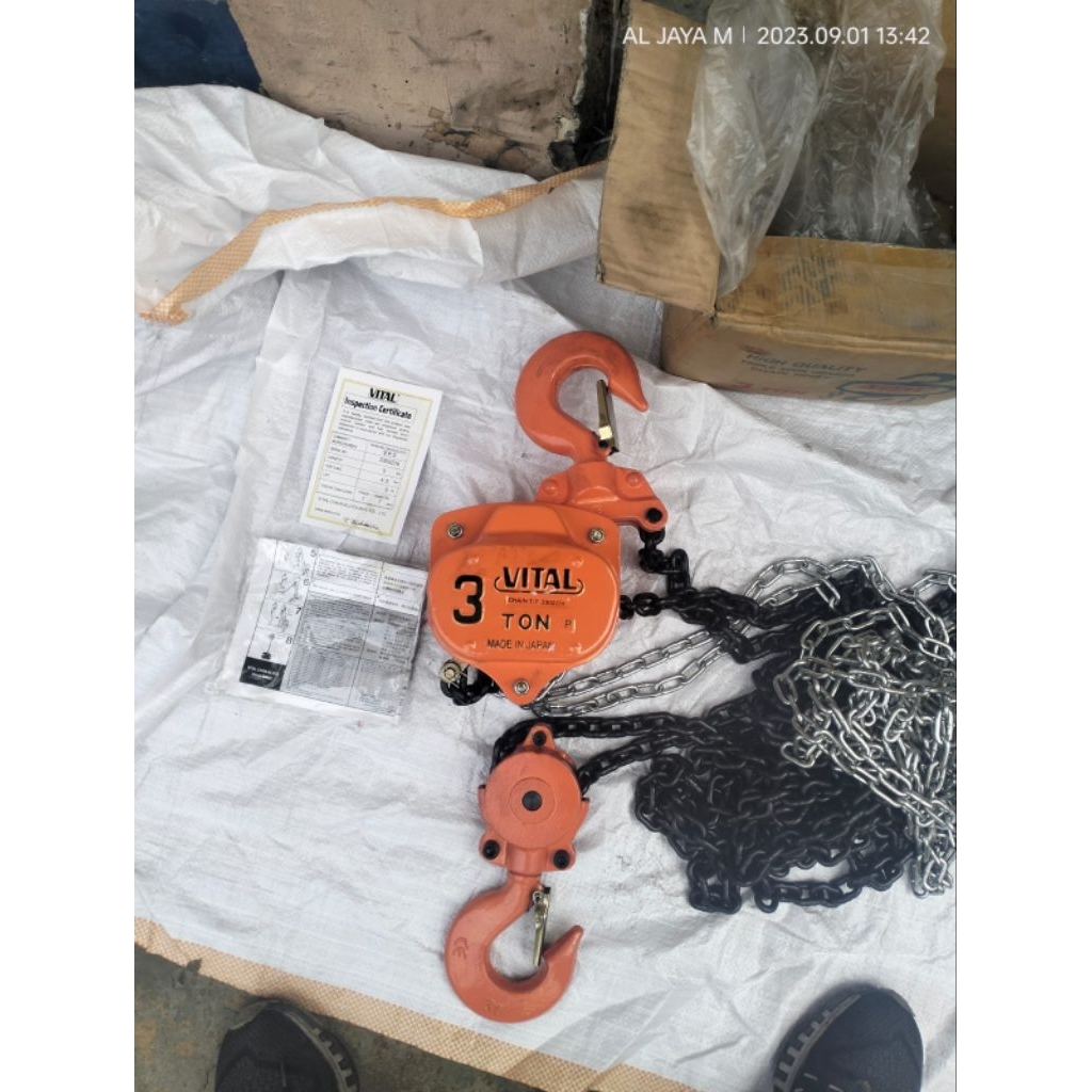 chain block 3 ton x 5 meter vital