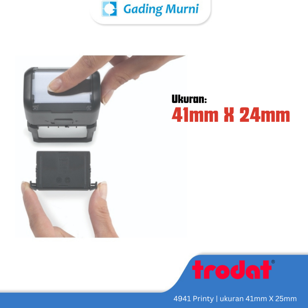 

Stempel Trodat Printy Custom Otomatis 4941 ukuran 41 X 24 MM