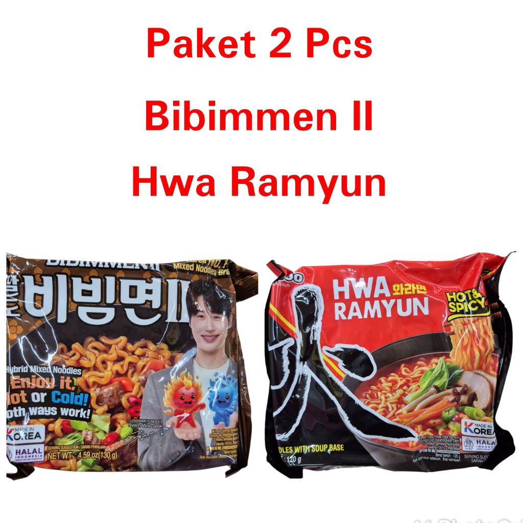 

PAKET 2 PCS PALDO BIBIMMEN II / HWA RAMYUN - Mie Instan Korea Noodles