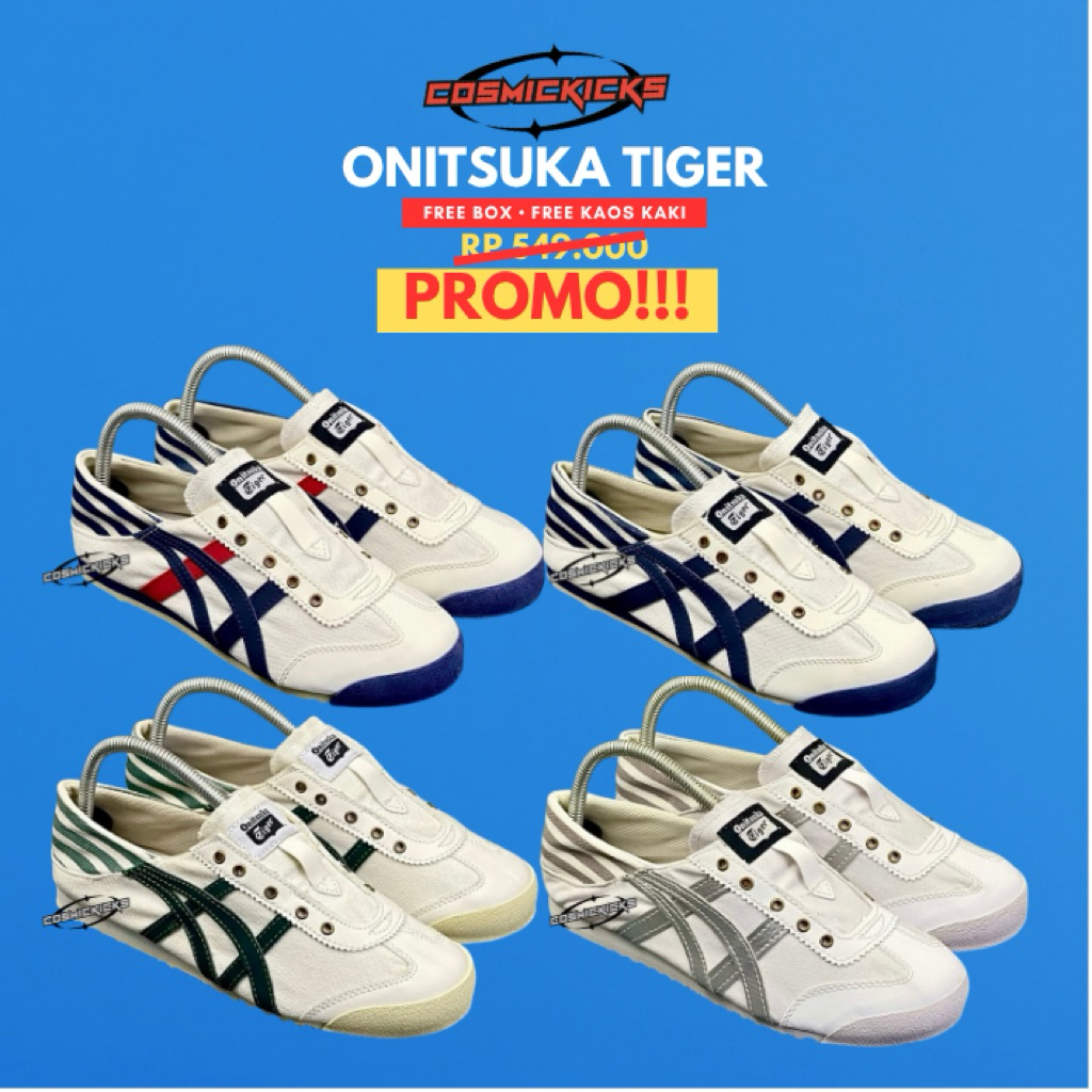 [BISA COD] Sepatu Sneakers Slip On Paraty Tanpa Tali Cream Navy Merah Cream Navy Sepatu Kasual Wanit