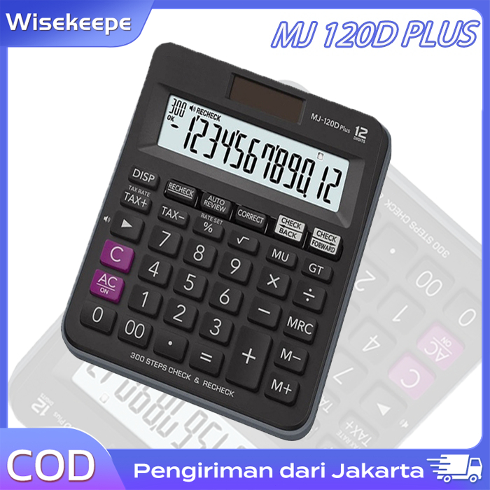

Kalkulator Meja CASIO MJ-120D Plus Office Desktop 300 Steps Check Correct Series Calculator 12 Digits
